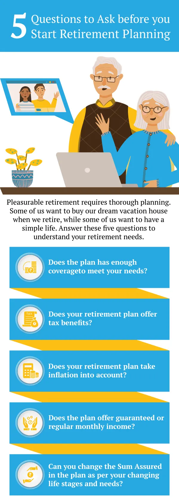 Retirement Planning | 5 Questions to Ask while Planning for Retirement | Buy Best Retirement Plan